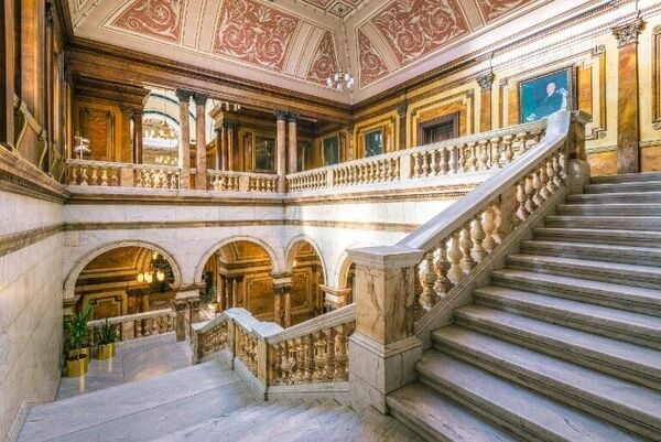 Marble staircase within Glasgow City Chambers